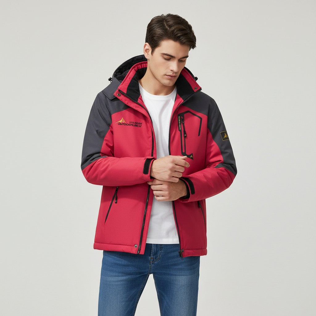 Villaayr Men’s Waterproof Winter Jacket with Fleece Lining-Villaayr