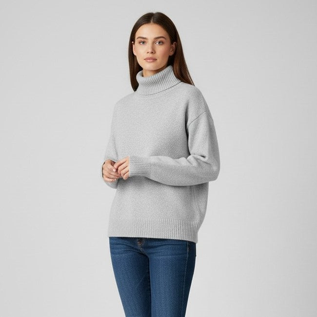 Villaayr Women’s Cashmere Turtleneck Sweater-Villaayr