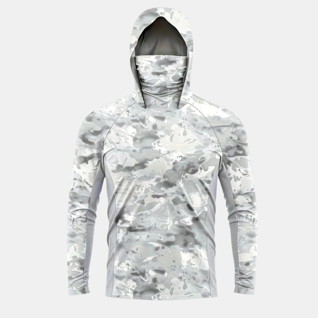 Men’s Camouflage Hooded Shirt with Face Cover-Villaayr