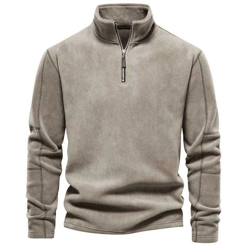 Men’s Fleece Half Zip Pullover Sweater-Villaayr