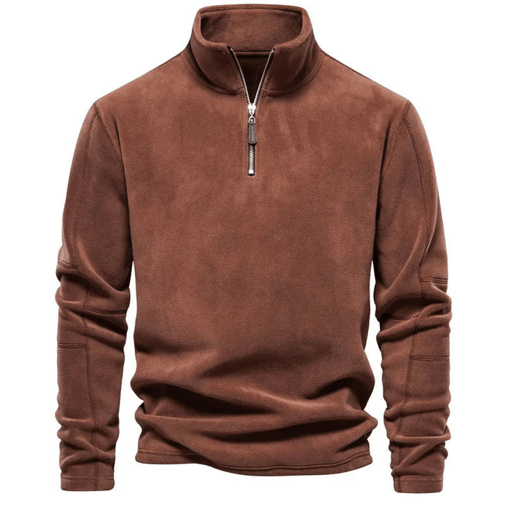 Men’s Fleece Half Zip Pullover Sweater-Villaayr