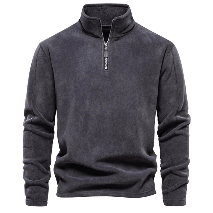 Men’s Fleece Half Zip Pullover Sweater-Villaayr
