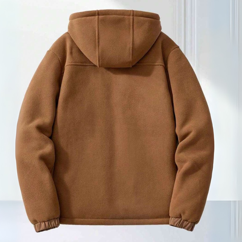 Men’s Fleece Jacket with Hood-villaayr.com