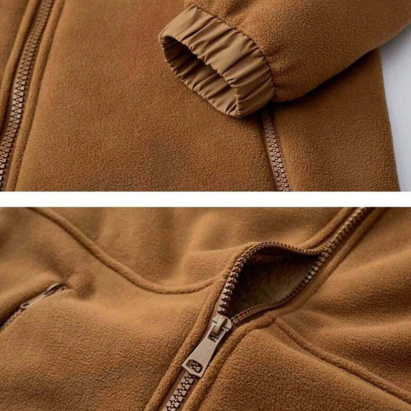 Men’s Fleece Jacket with Hood-villaayr.com