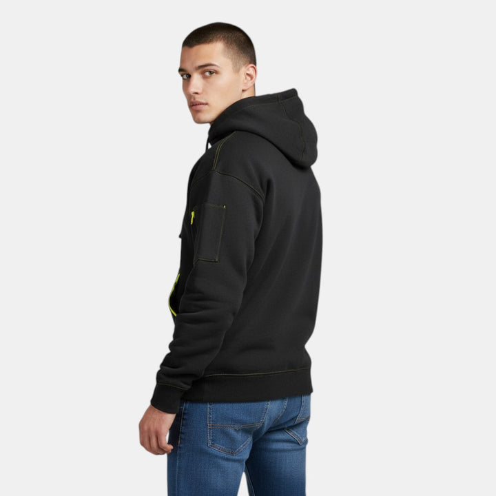 Men’s Half Zip Hoodie with Zipper Pockets-Villaayr