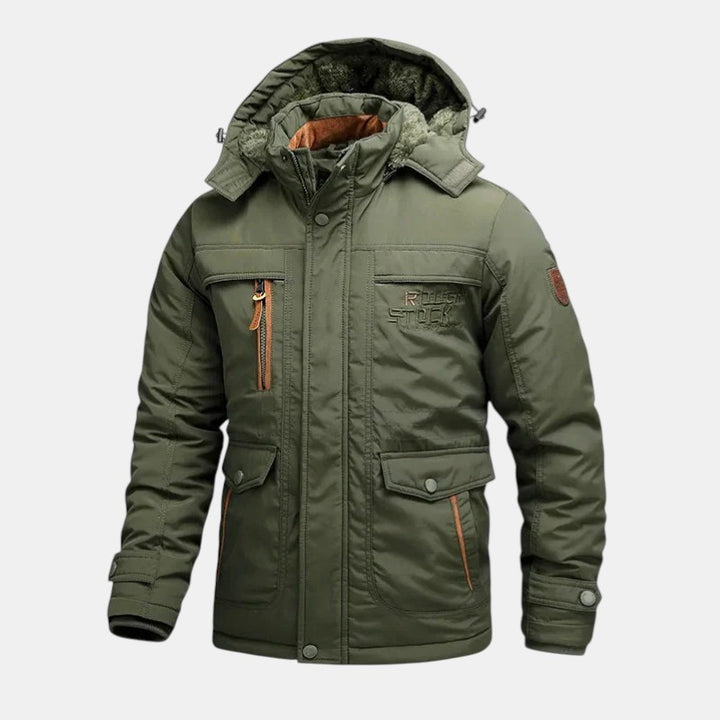 Men’s Outdoor Utility Jacket with Detachable Hood-Villaayr