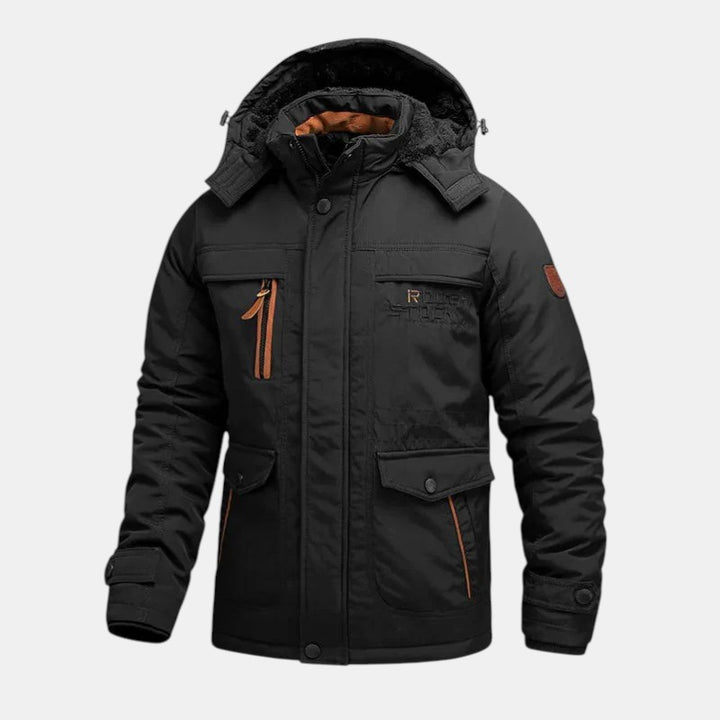 Men’s Outdoor Utility Jacket with Detachable Hood-Villaayr