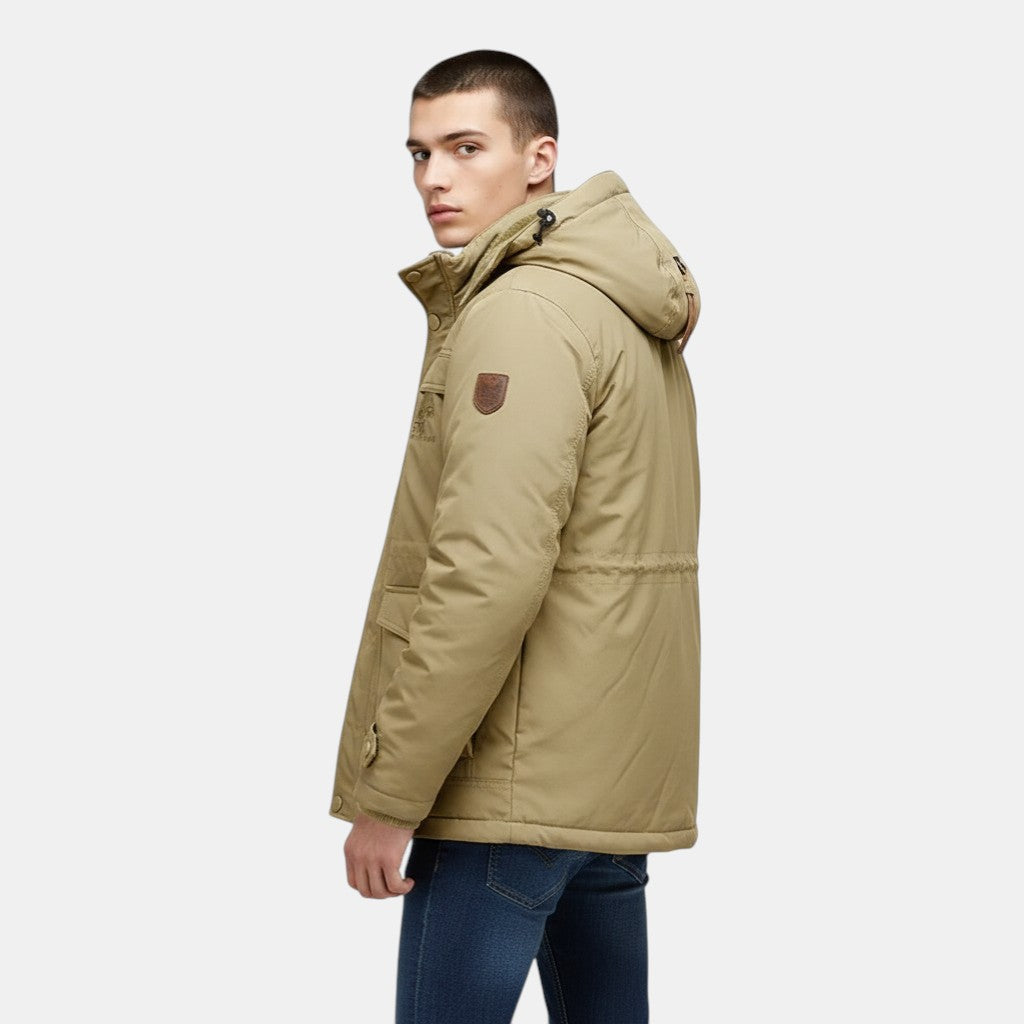 Men’s Outdoor Utility Jacket with Detachable Hood-Villaayr