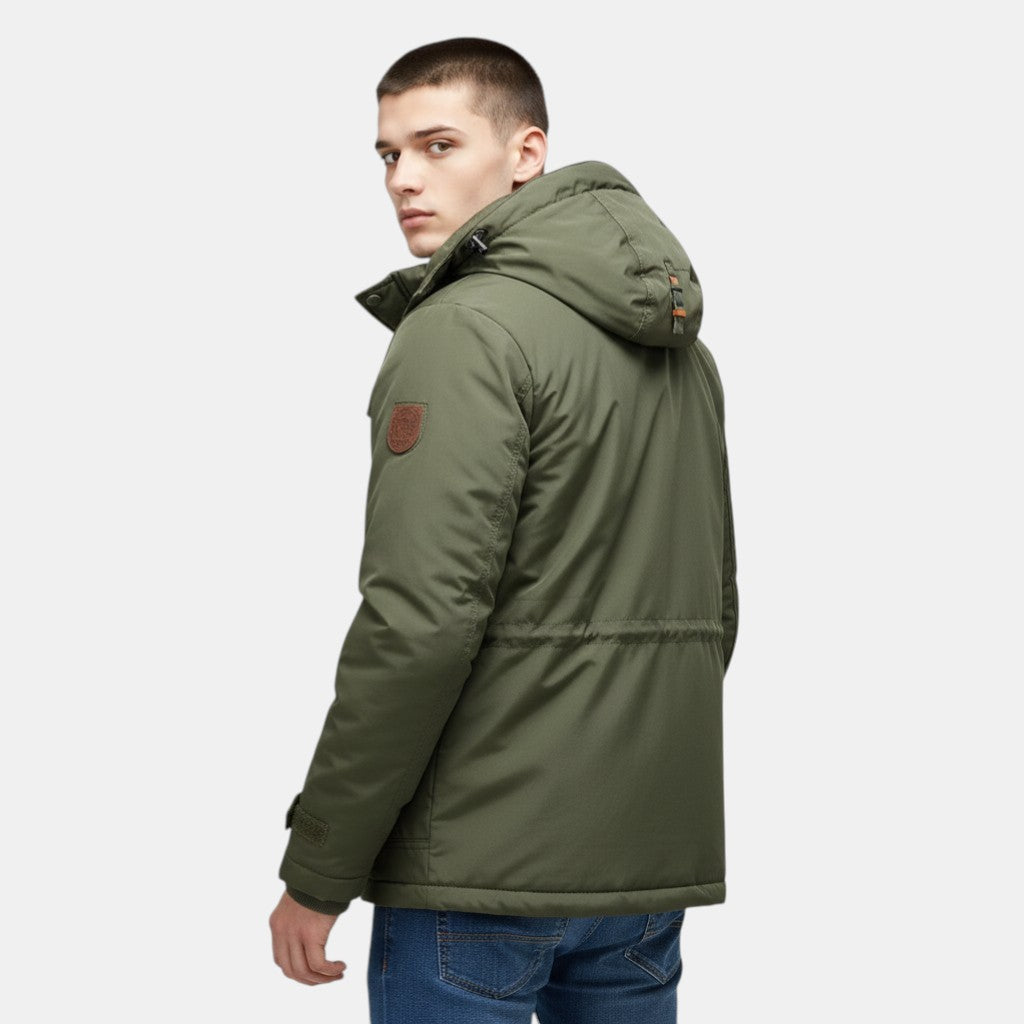 Men’s Outdoor Utility Jacket with Detachable Hood-Villaayr