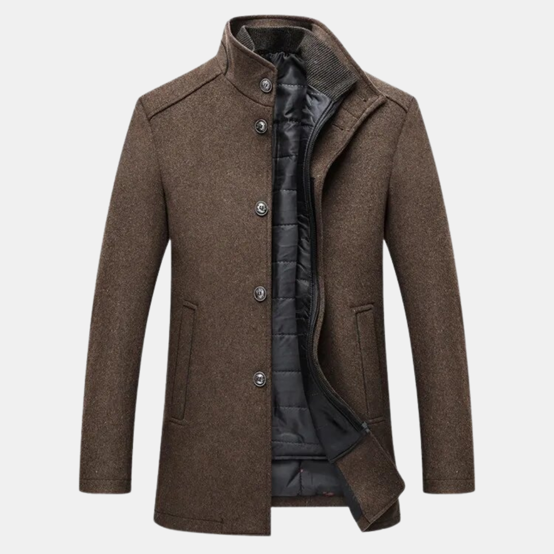 Men’s Stand-Up Collar Jacket-villaayr.com