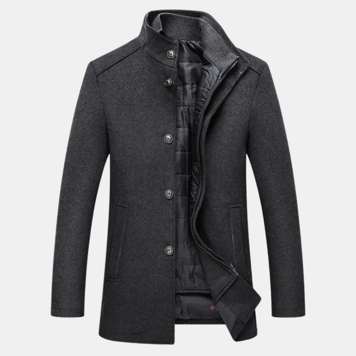 Men’s Stand-Up Collar Jacket-villaayr.com