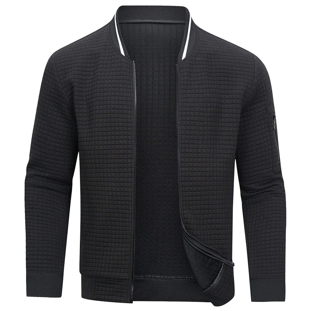 Men’s Warming Zip Cardigan with Pockets-villaayr.com