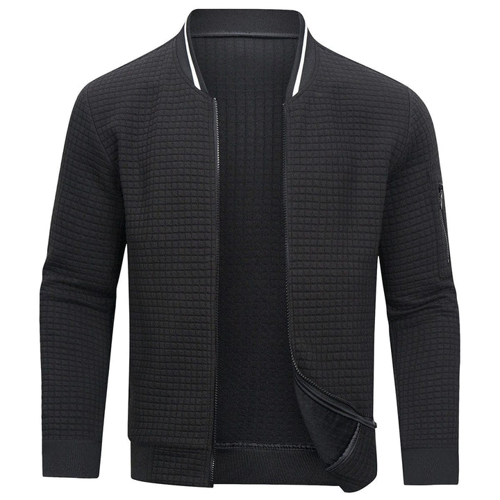 Men’s Warming Zip Cardigan with Pockets-villaayr.com