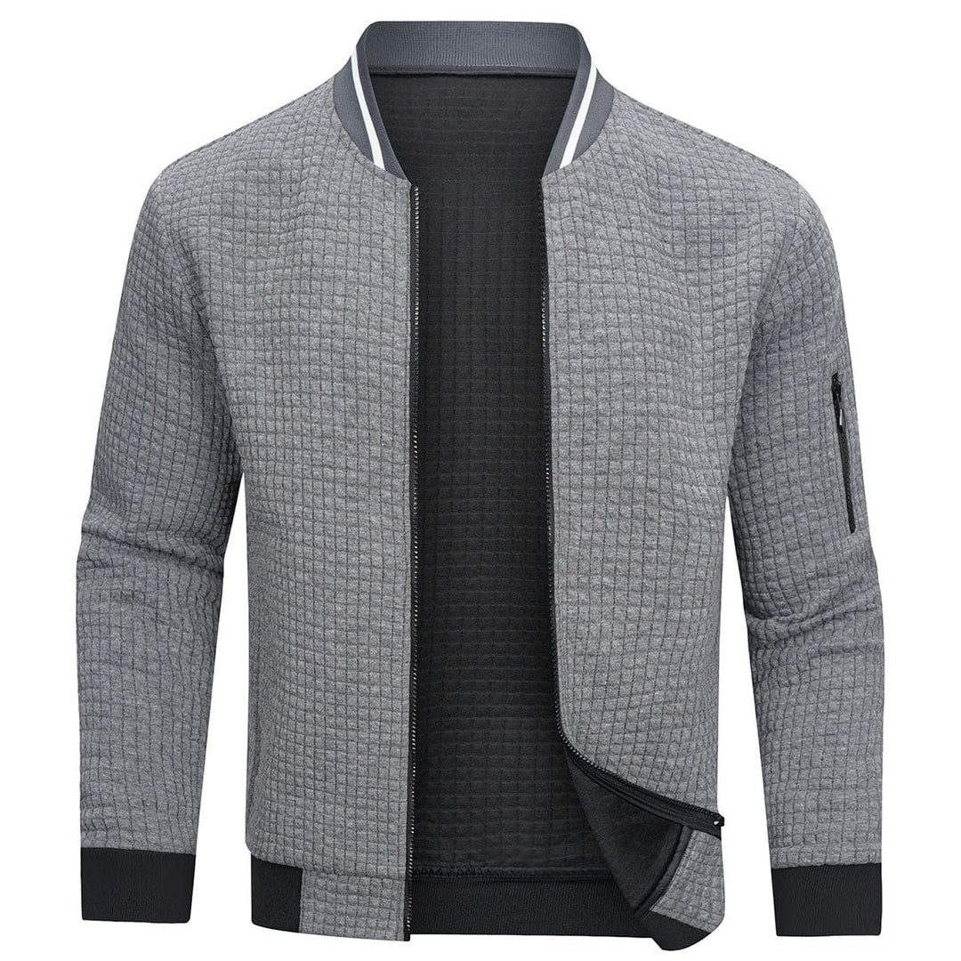 Men’s Zip Up Cardigan Jacket with Pockets-Villaayr