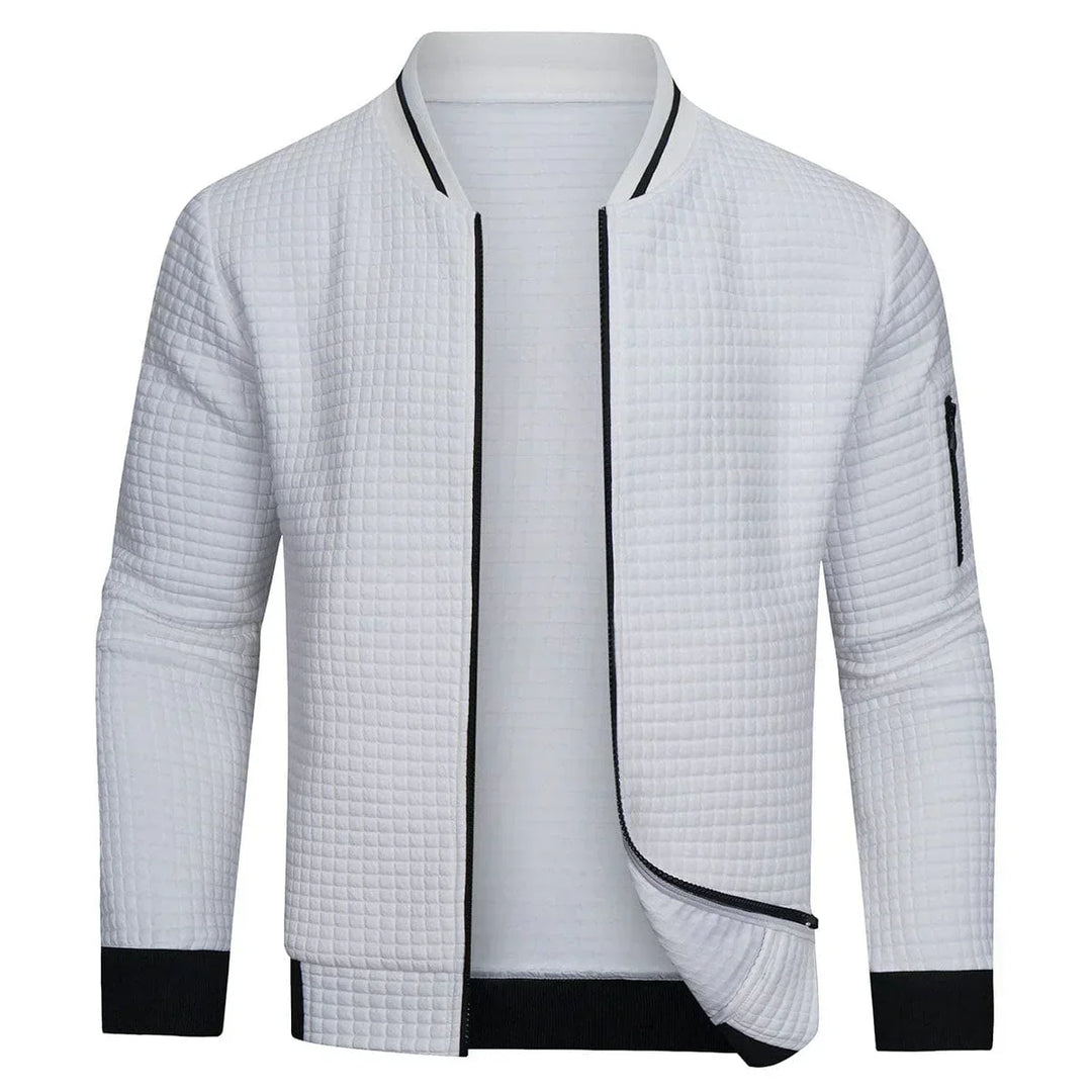 Men’s Zip Up Cardigan Jacket with Pockets-Villaayr
