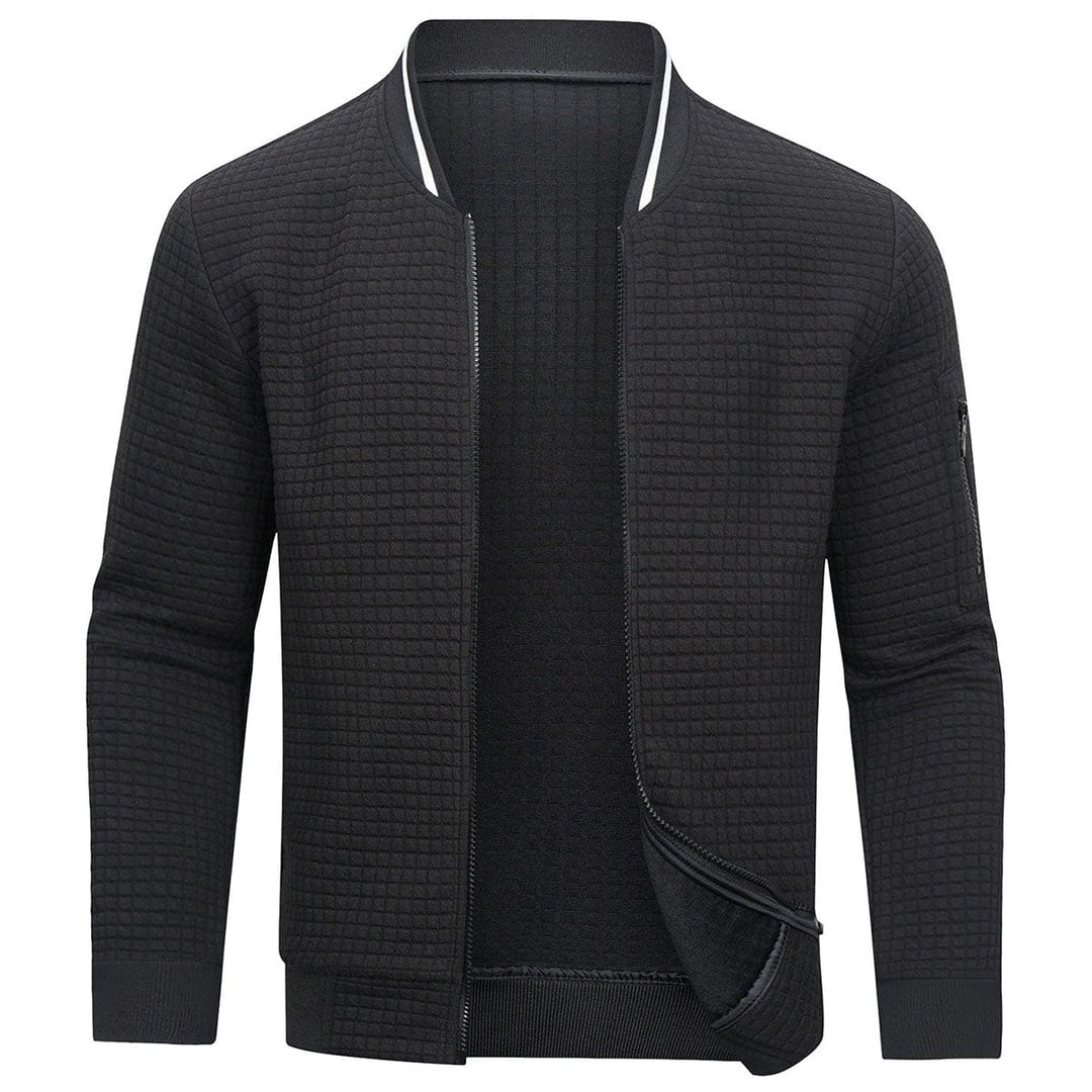 Men’s Zip Up Cardigan Jacket with Pockets-Villaayr