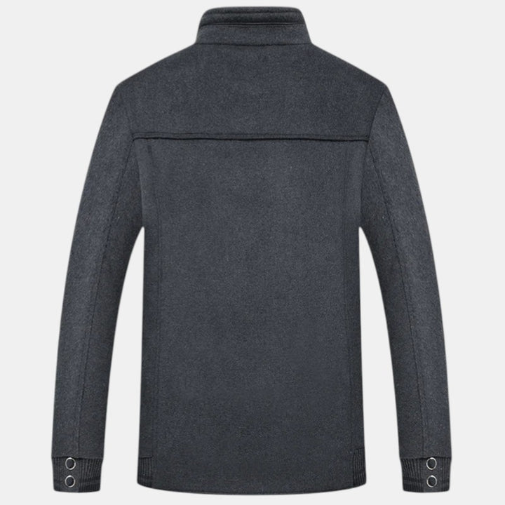 Men’s Zip Up Jacket with Stand Collar-Villaayr