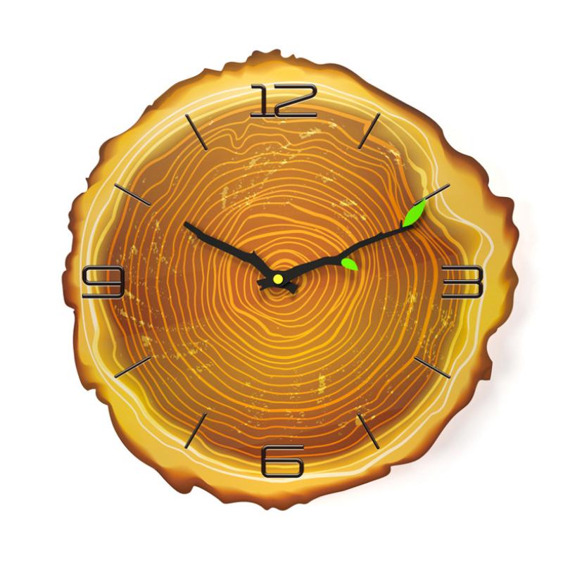 Wall Clock with Annual Rings Design-villaayr.com