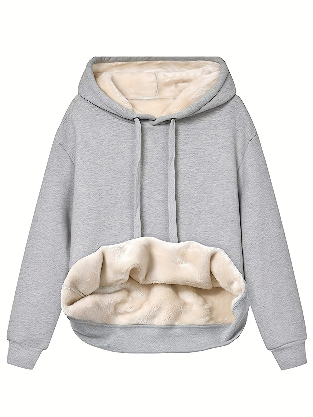 Women’s Fleece Lined Pullover Hoodie Relaxed Fit-Villaayr