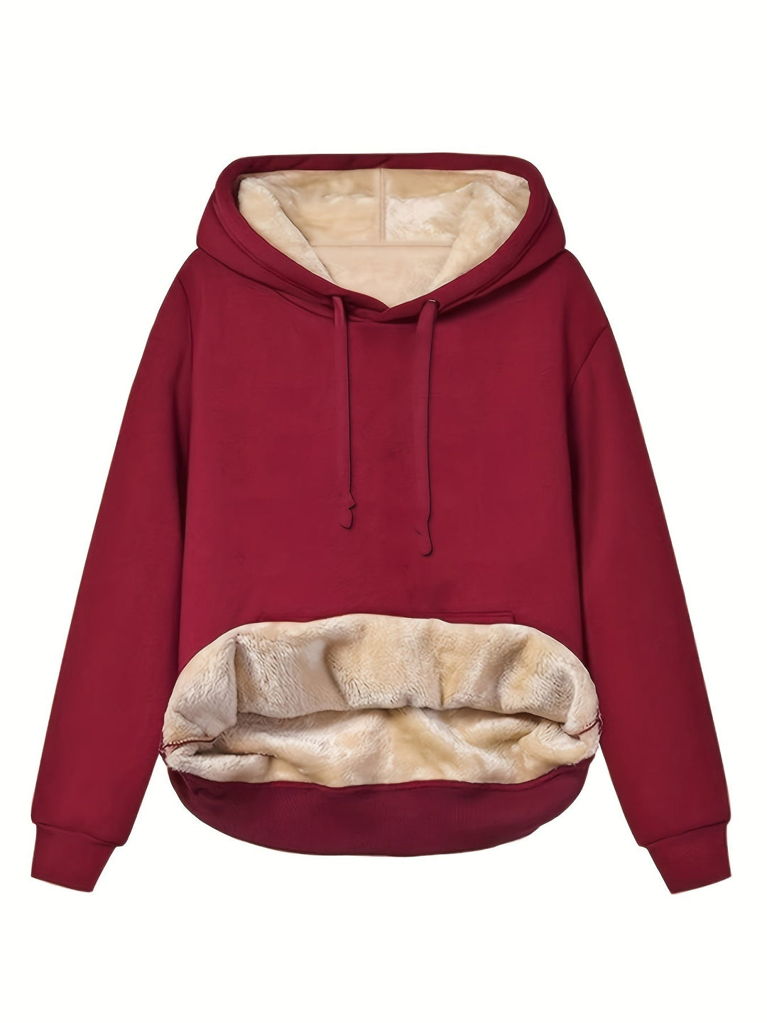 Women’s Fleece Lined Pullover Hoodie Relaxed Fit-Villaayr