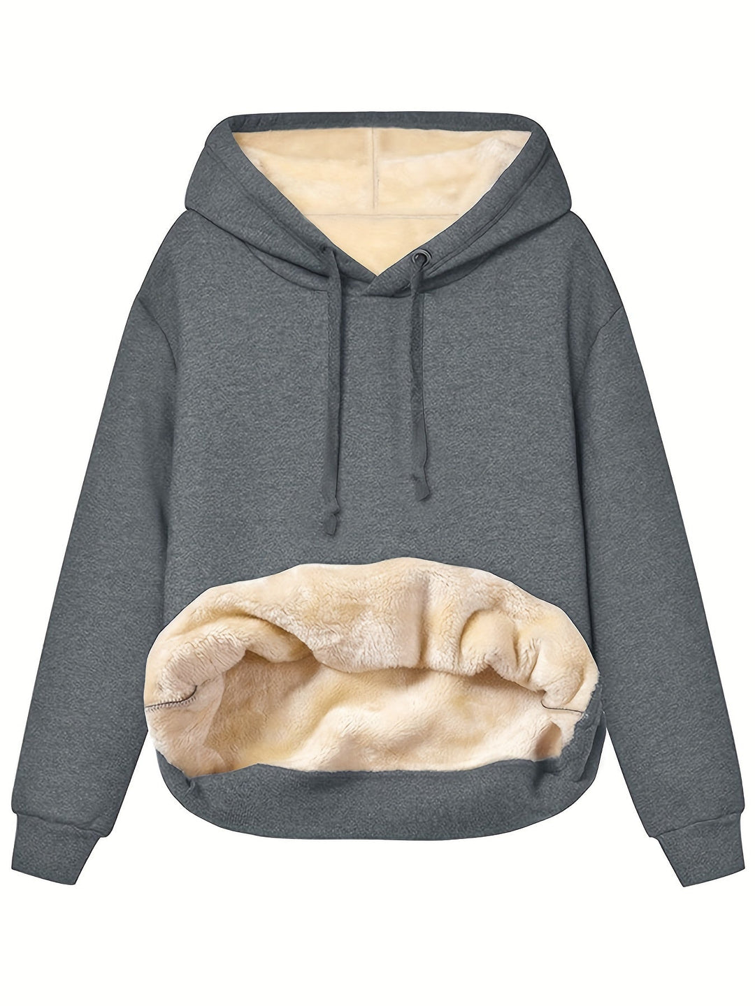 Women’s Fleece Lined Pullover Hoodie Relaxed Fit-Villaayr