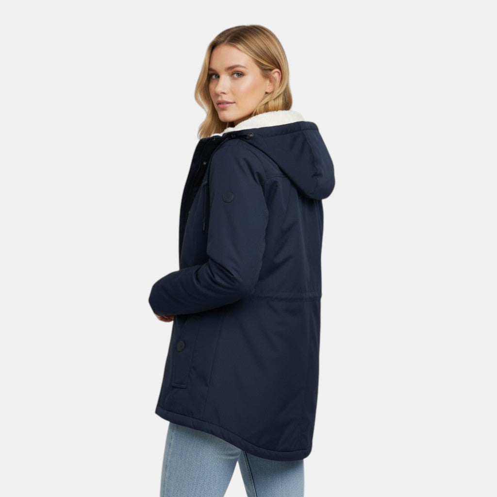 Women’s Hooded Insulated Jacket with Front Zip-Villaayr