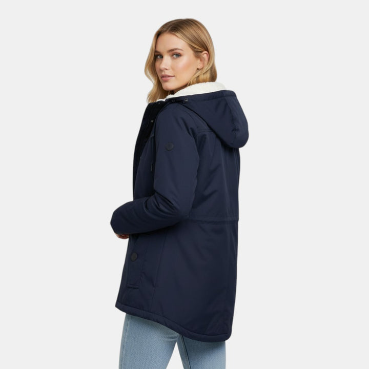 Women’s Hooded Insulated Jacket with Front Zip-Villaayr