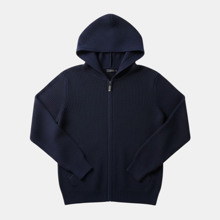Women’s Knit Zip Hoodie Jacket with Full Front Zipper-Villaayr