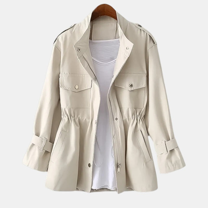 Women’s Lightweight Utility Jacket with Front Zip-Villaayr