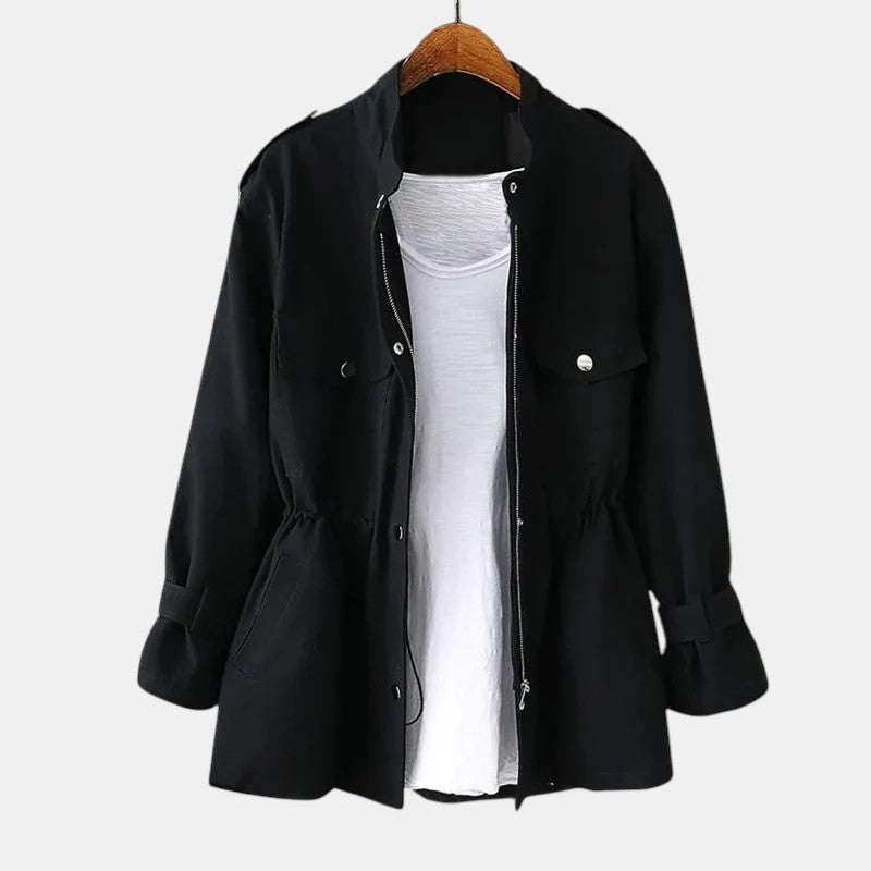 Women’s Lightweight Utility Jacket with Front Zip-Villaayr