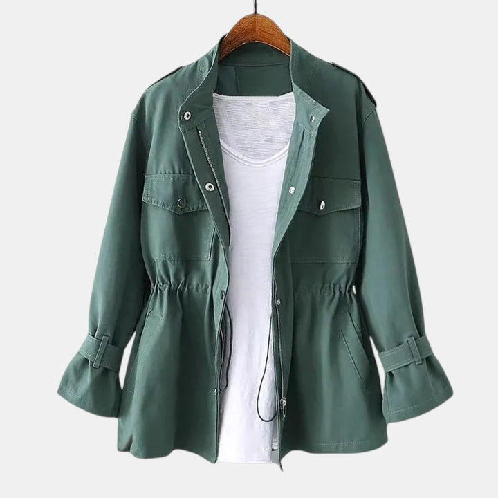 Women’s Lightweight Utility Jacket with Front Zip-Villaayr
