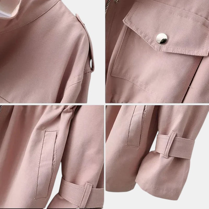 Women’s Lightweight Utility Jacket with Front Zip-Villaayr