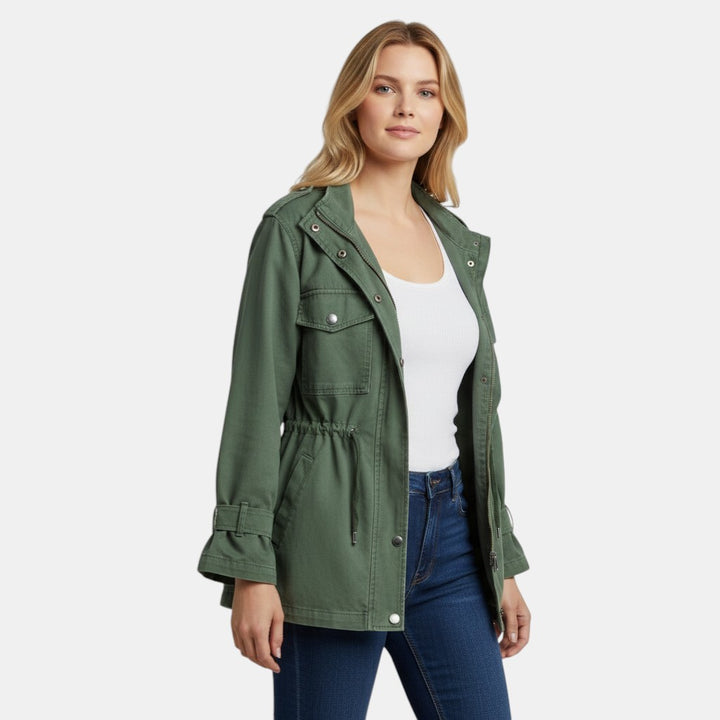 Women’s Lightweight Utility Jacket with Front Zip-Villaayr