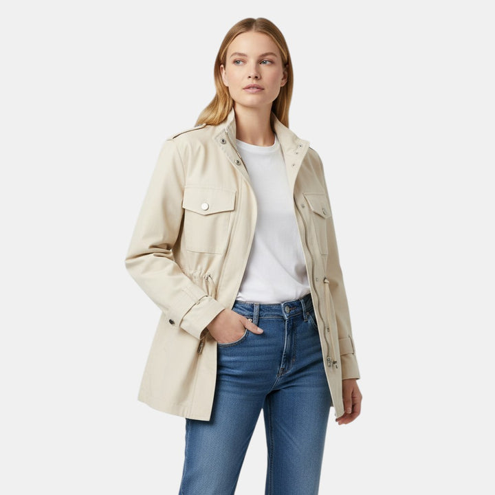 Women’s Lightweight Utility Jacket with Front Zip-Villaayr