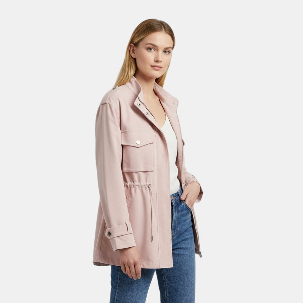 Women’s Lightweight Utility Jacket with Front Zip-Villaayr