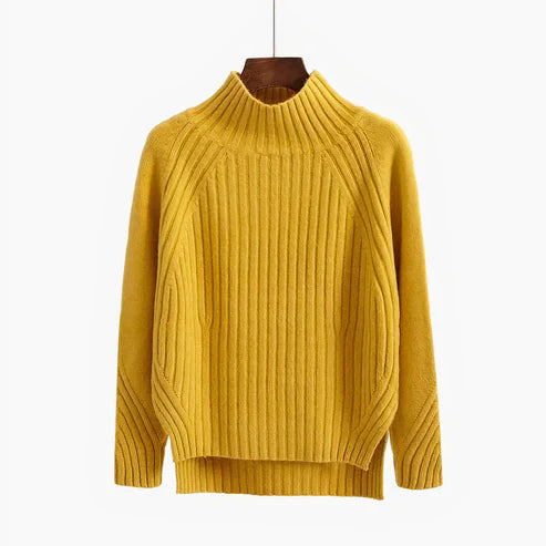 Women’s Merino Wool Roll Neck Jumper-villaayr.com