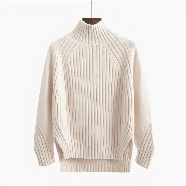 Women’s Merino Wool Roll Neck Jumper-villaayr.com