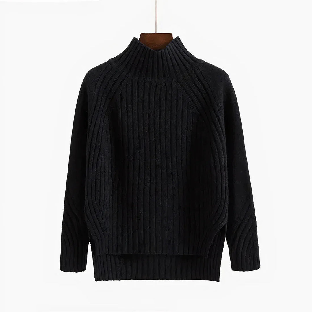 Women’s Merino Wool Roll Neck Jumper-villaayr.com